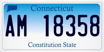 CT license plate AM18358