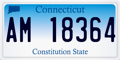 CT license plate AM18364
