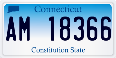 CT license plate AM18366