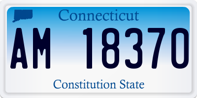 CT license plate AM18370