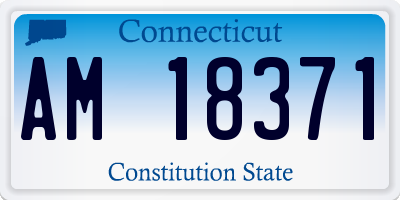 CT license plate AM18371