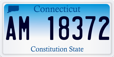 CT license plate AM18372