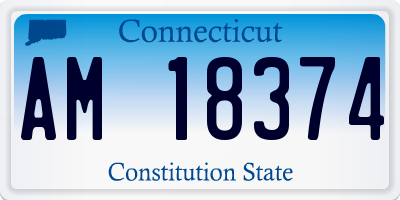 CT license plate AM18374