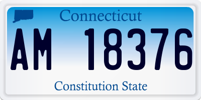 CT license plate AM18376