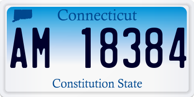 CT license plate AM18384