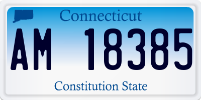 CT license plate AM18385