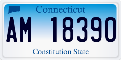 CT license plate AM18390