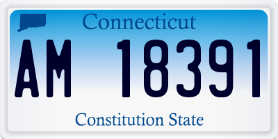 CT license plate AM18391