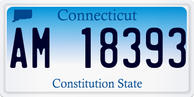 CT license plate AM18393