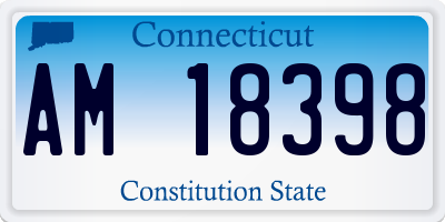 CT license plate AM18398