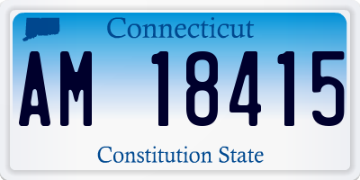 CT license plate AM18415