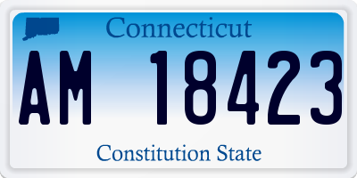 CT license plate AM18423