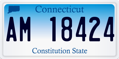 CT license plate AM18424