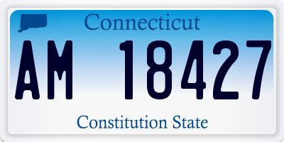 CT license plate AM18427