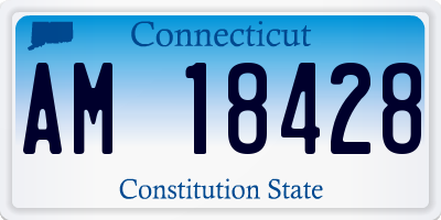 CT license plate AM18428
