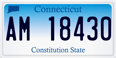 CT license plate AM18430