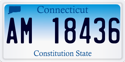CT license plate AM18436
