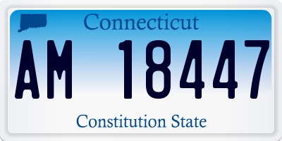 CT license plate AM18447