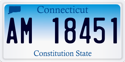 CT license plate AM18451