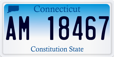 CT license plate AM18467