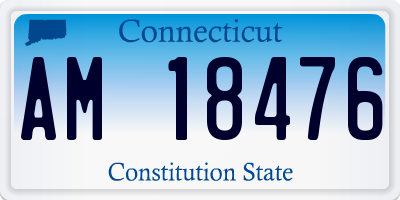 CT license plate AM18476