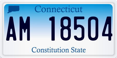 CT license plate AM18504