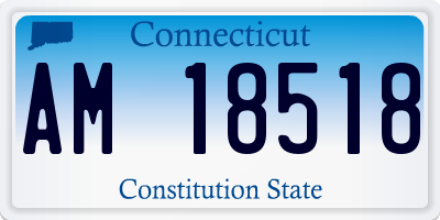 CT license plate AM18518