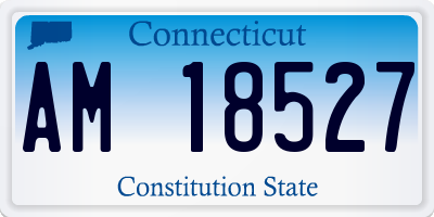 CT license plate AM18527