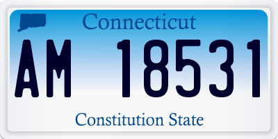 CT license plate AM18531