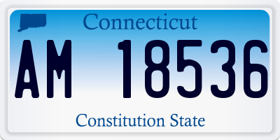 CT license plate AM18536