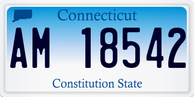 CT license plate AM18542