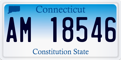 CT license plate AM18546