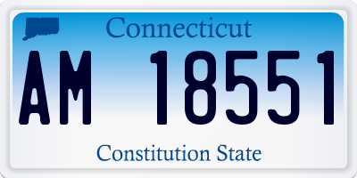 CT license plate AM18551