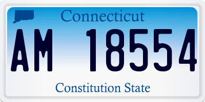 CT license plate AM18554