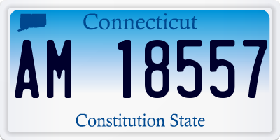 CT license plate AM18557