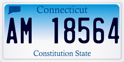 CT license plate AM18564