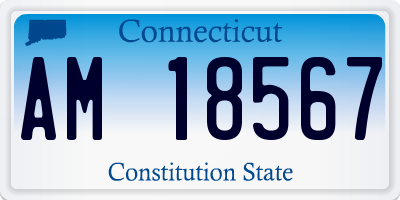 CT license plate AM18567