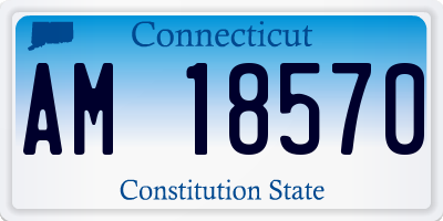 CT license plate AM18570