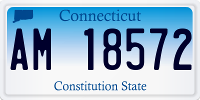 CT license plate AM18572