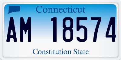 CT license plate AM18574