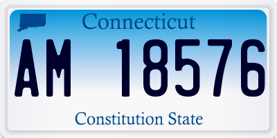 CT license plate AM18576
