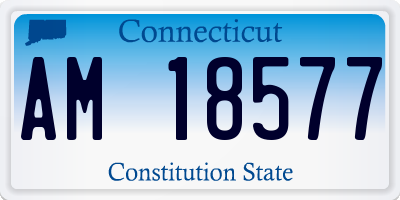 CT license plate AM18577