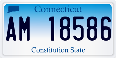 CT license plate AM18586