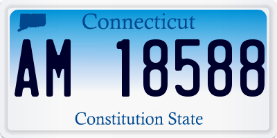 CT license plate AM18588