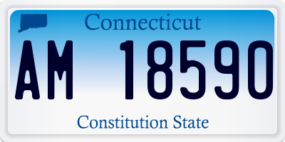 CT license plate AM18590
