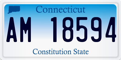 CT license plate AM18594