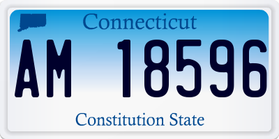 CT license plate AM18596