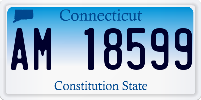 CT license plate AM18599