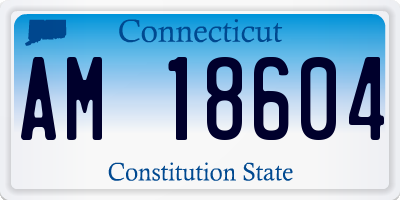 CT license plate AM18604