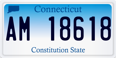 CT license plate AM18618